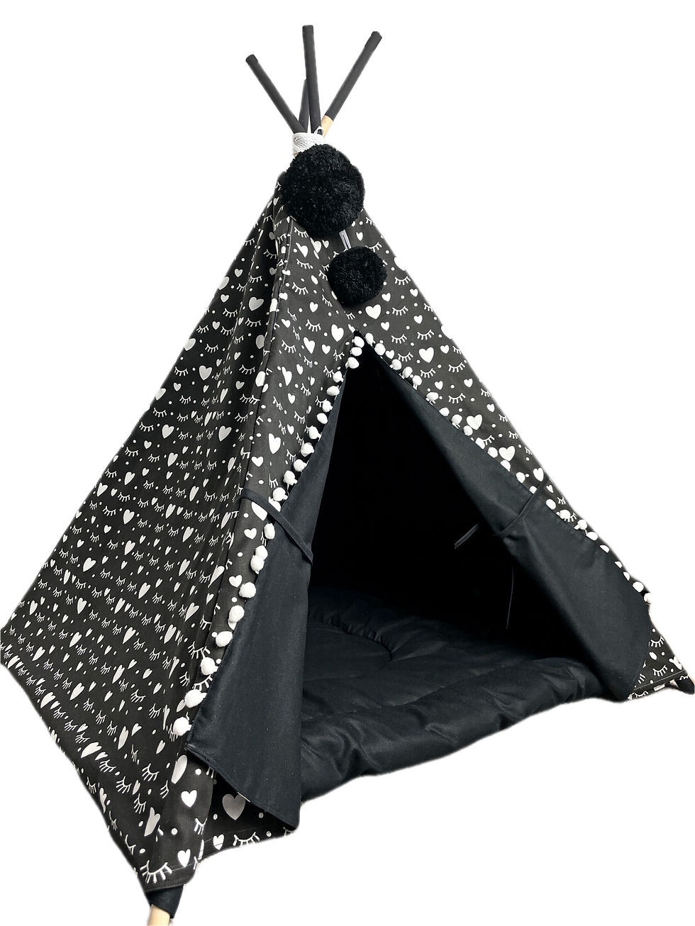 Miniaturbild: Haustiertipi - großes Luxus Tipi - schwarz