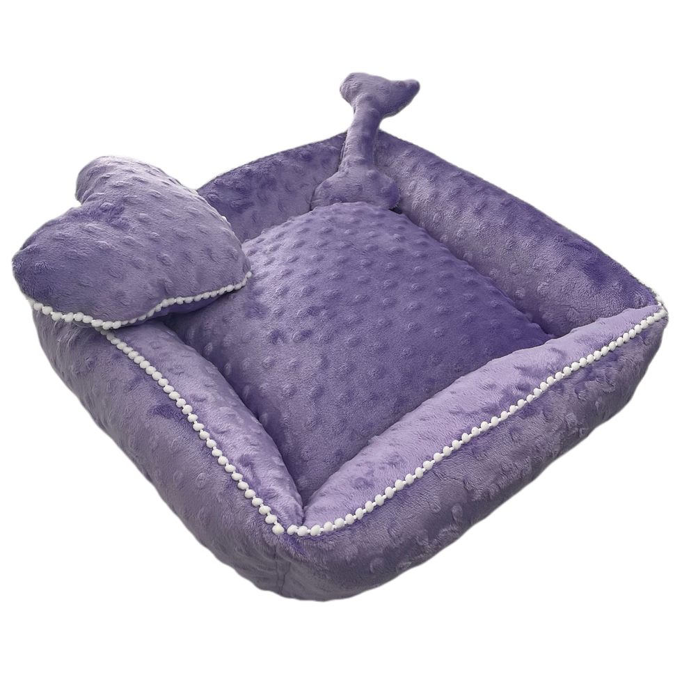 Miniaturbild: Kuschelset lila/weiß