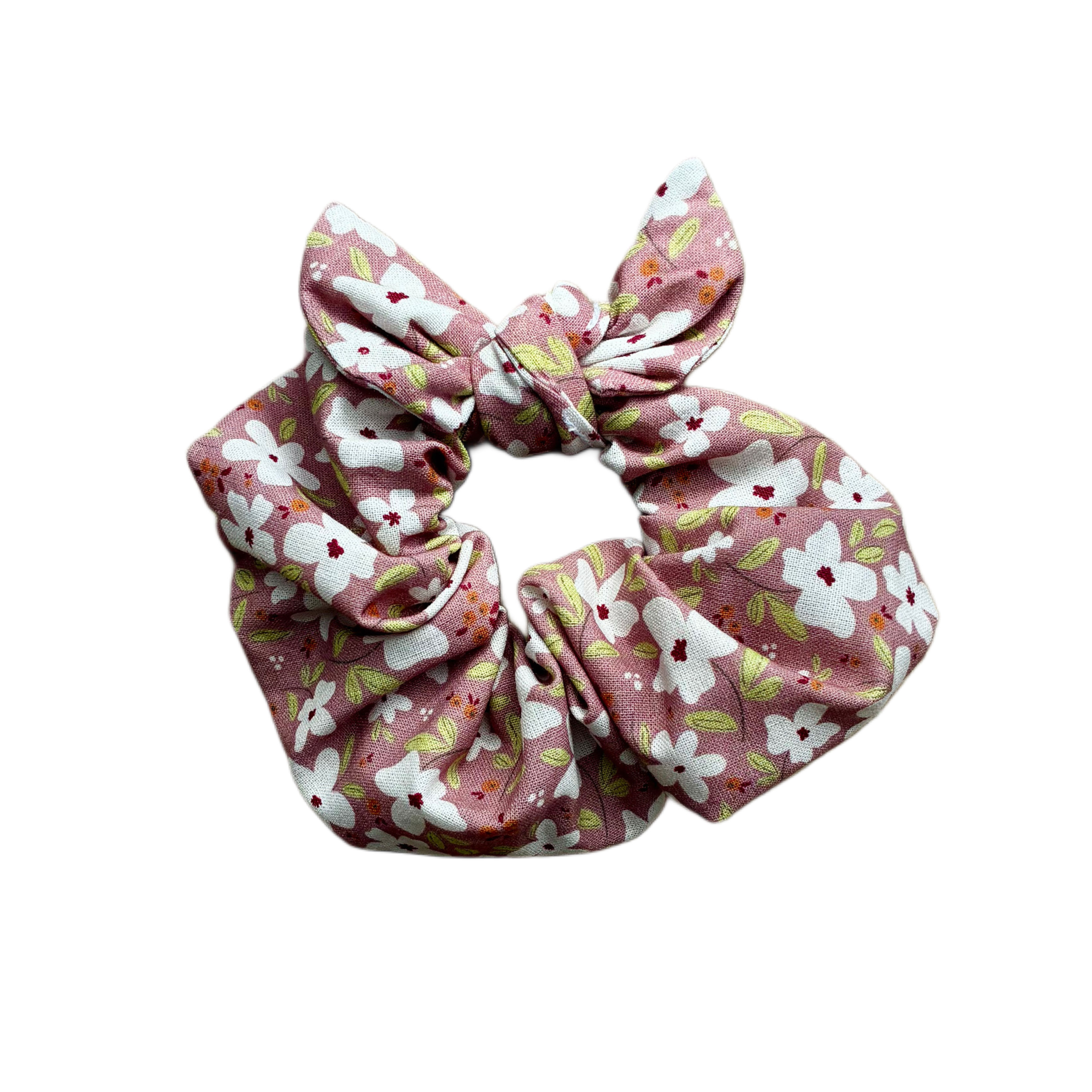 Scrunchie - Haargummi - altrosa - Blumen