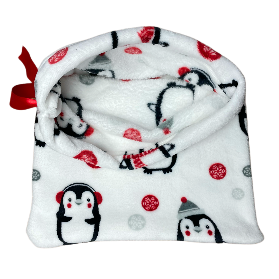 Miniaturbild: Nikolaussack zum Befüllen aus kuscheligem Fleece - Pinguin