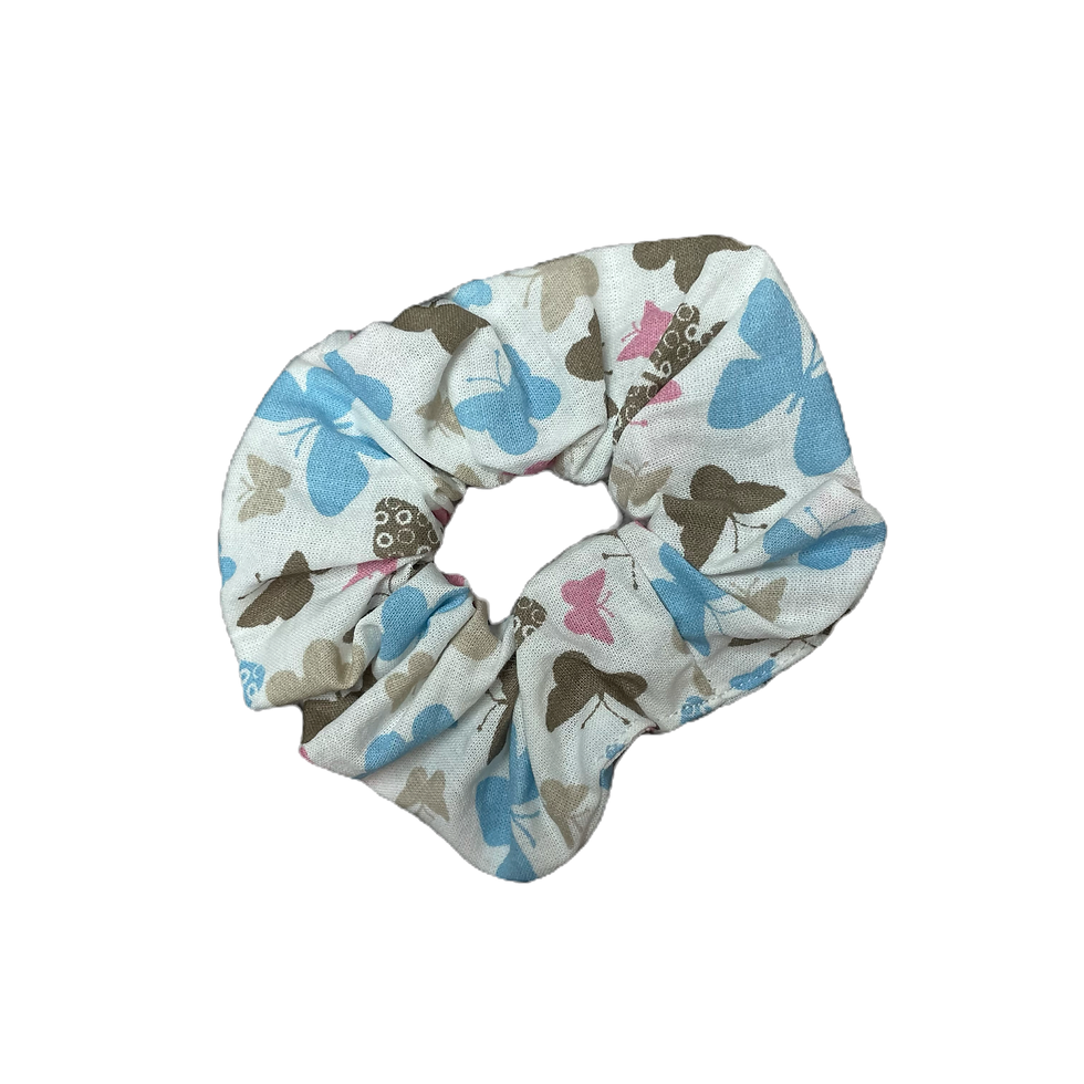 Miniaturbild: Scrunchie Geschenk-Set - beige/blau/braun