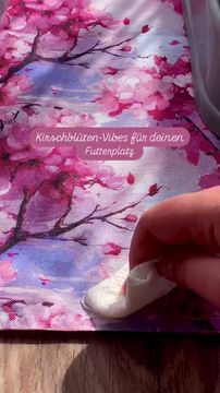 Miniaturbild: Napfunterlage für Haustiere Kirschblütenmuster Pink
