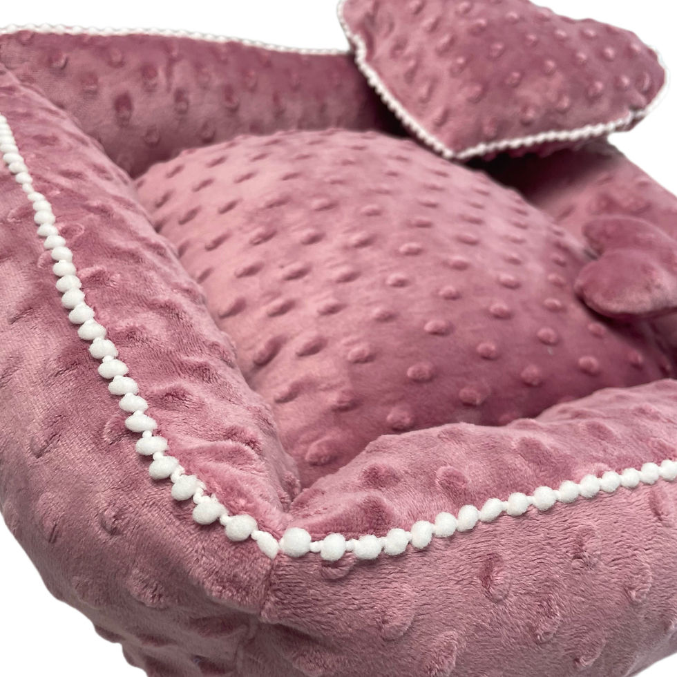 Miniaturbild: Kuschelset mauve/weiß