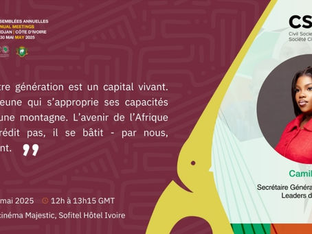 Leaders de Demain aux Assemblées Annuelles de la BAD – 2025