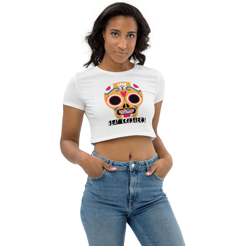 Thumbnail: Skull Diamonds Organic Crop Top