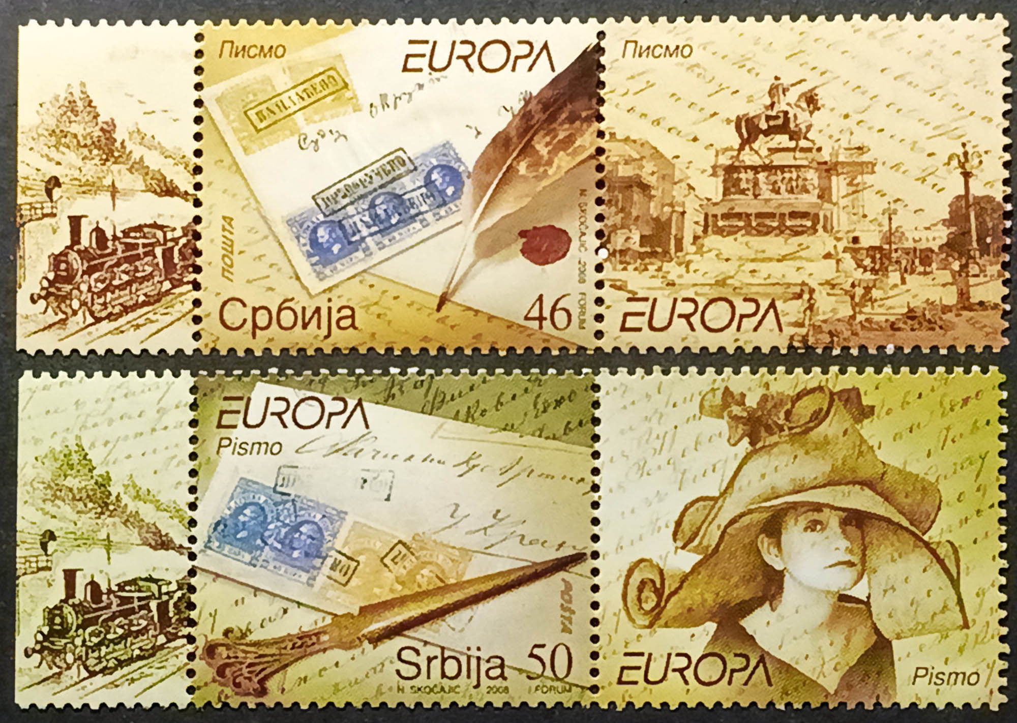 Сербія 2008, Європа (C.E.P.T.) 2008 - Написання листів, Mi 251-252