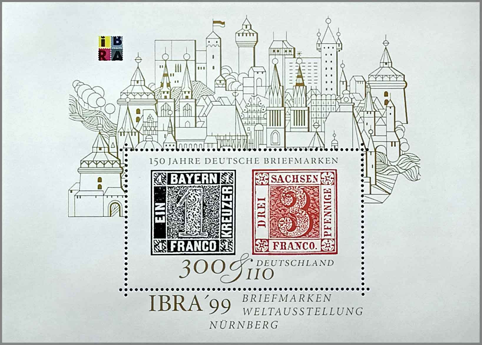 Німеччина 1999, Міжнародна виставка марок IBRA '99, Нюрнбург, Mi Б-46