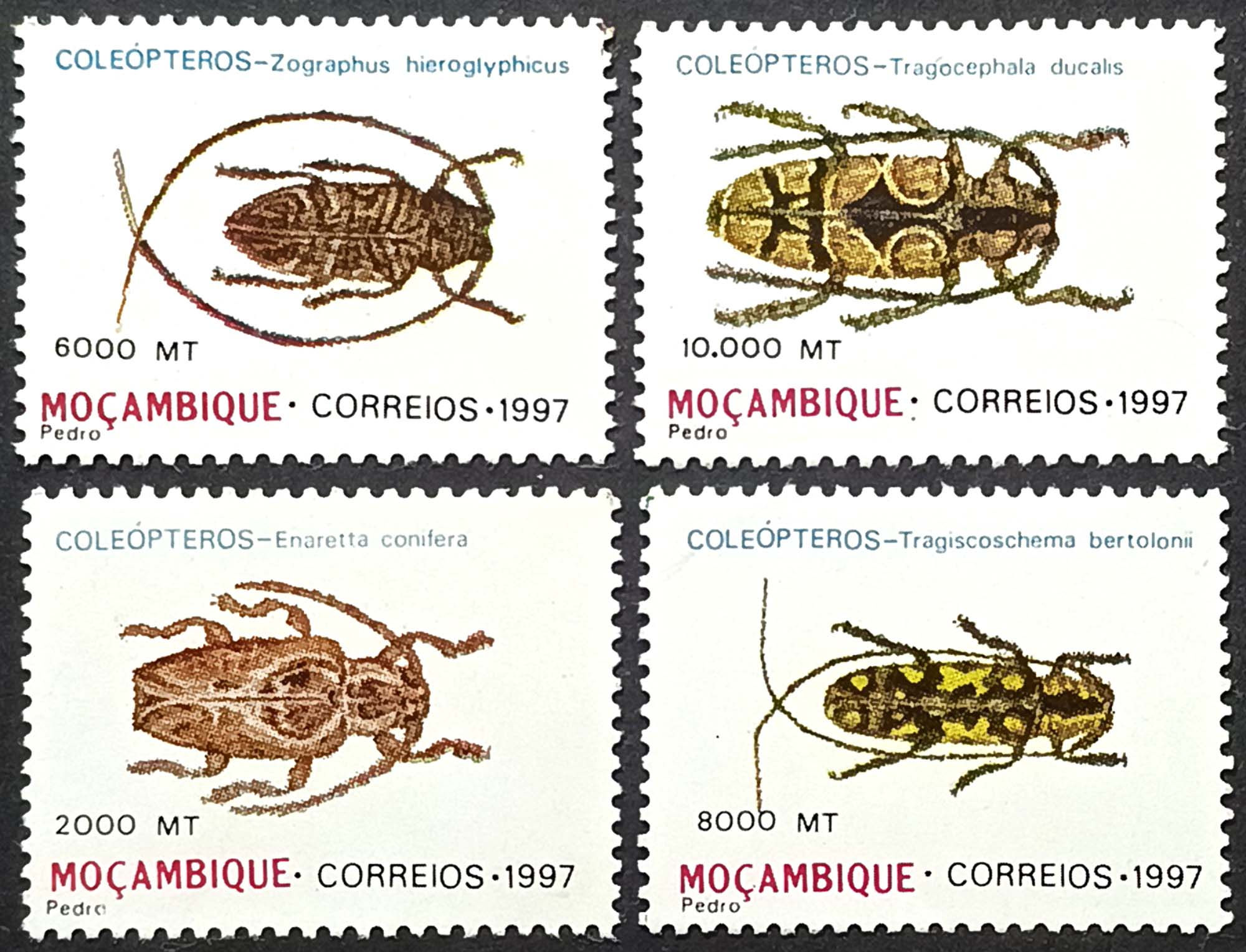 Мозамбік 1997, Жуки, Mi 1382-1385