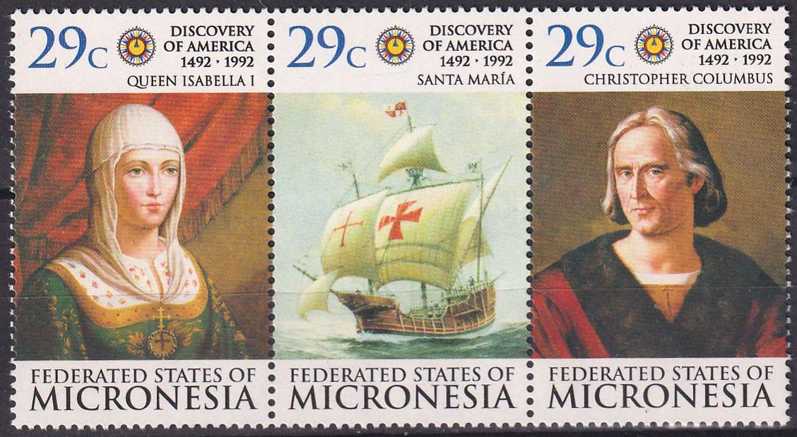 Мікронезія 1992, 500 років відкриття Америки, Мі 259-261