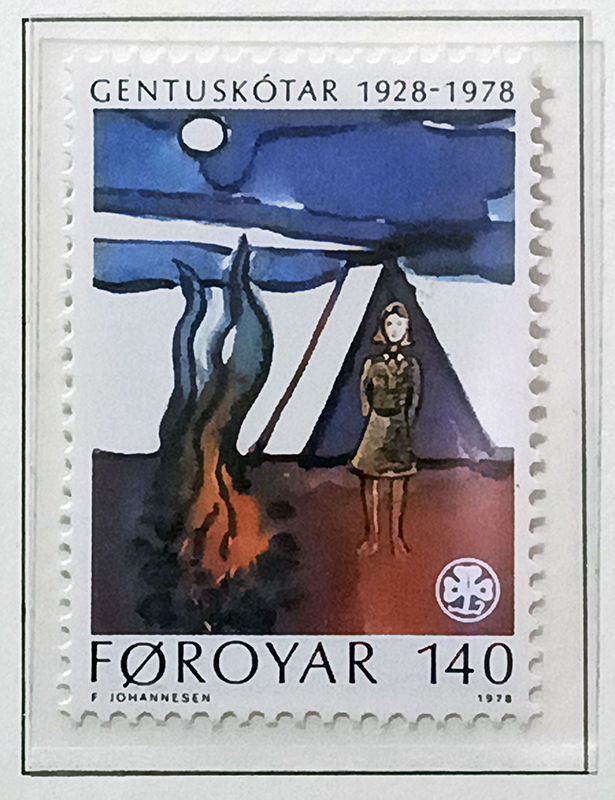 Фарерські о-ви 1978, 50 років скаутингу - дівчата, Mi 41, MNH