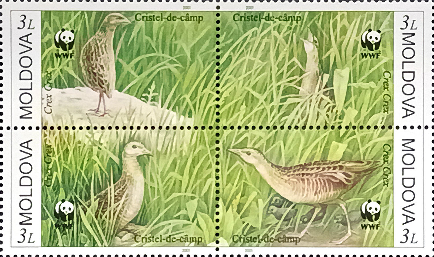 Молдова 2001,Охоронювана фауна, WWF, MNH