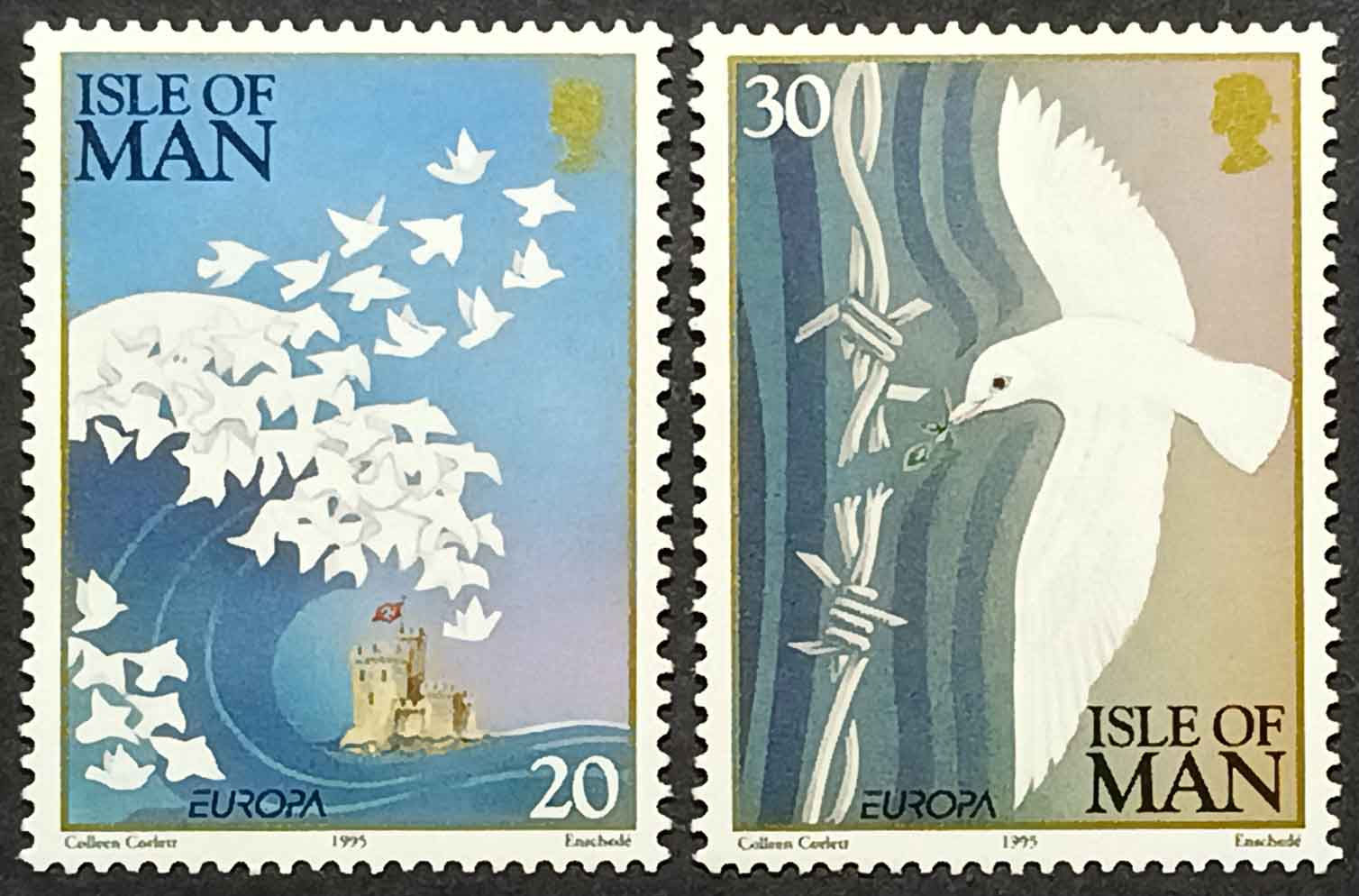 о. Мен1995, Птахи, Mi 627-628, MNH