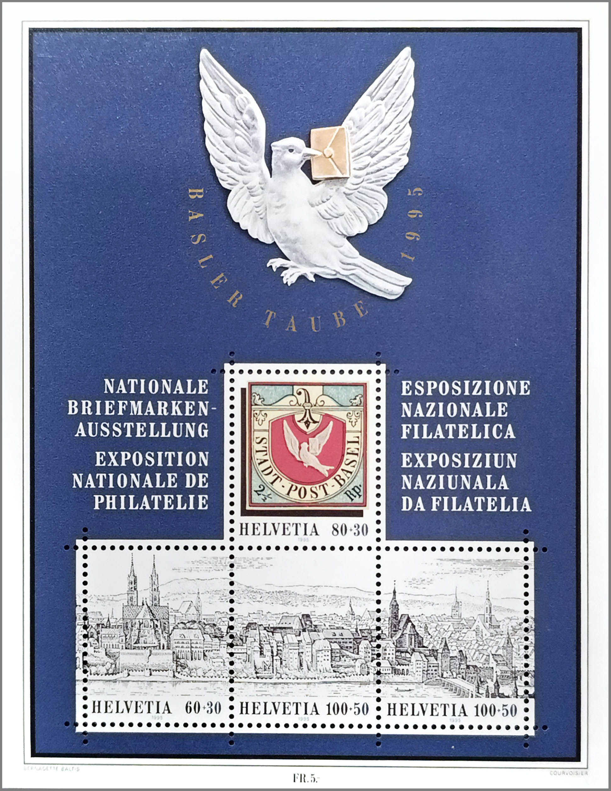 Швейцарія 1995, Національна виставка марок Basler Taube 95, Mi Б-27