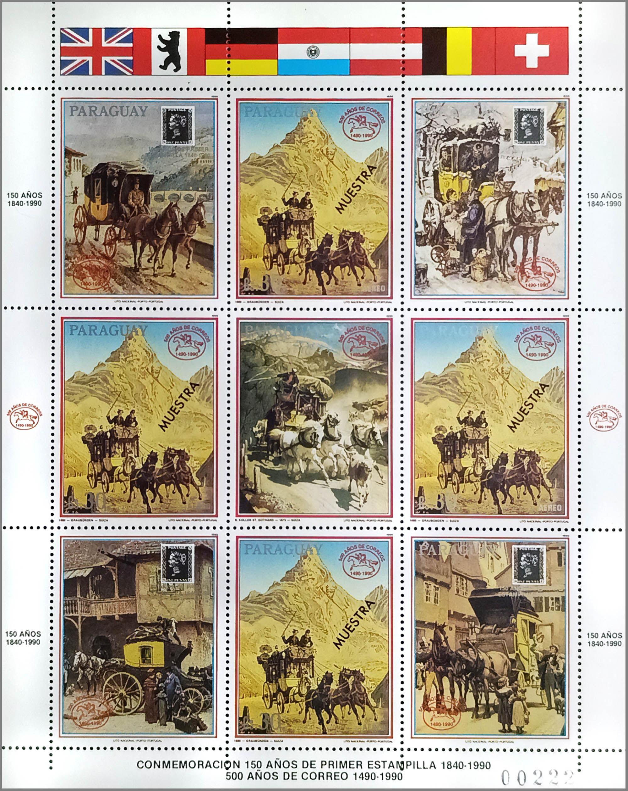 Парагвай 1990, Пенні Блек і поштові карети, Mi 4481Kb