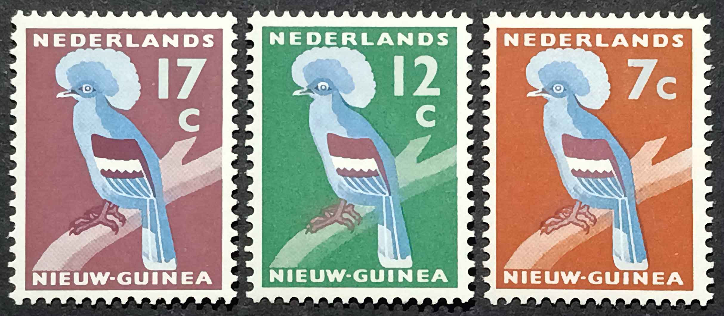 Нідерландська Нова Гвінея 1959, Птахи, Mi 54-56, MNH