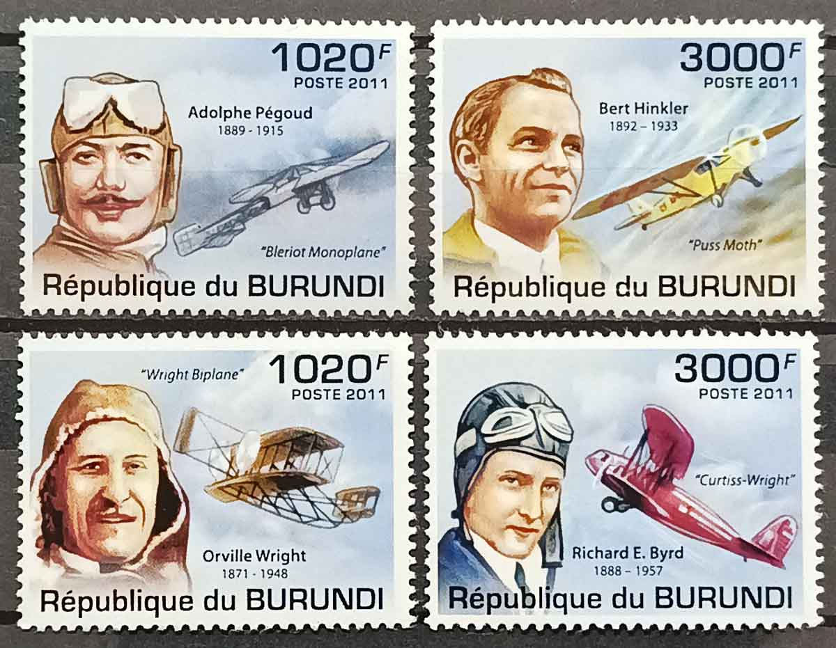 Бурунді 2011, Авіація, Відомі авіатори