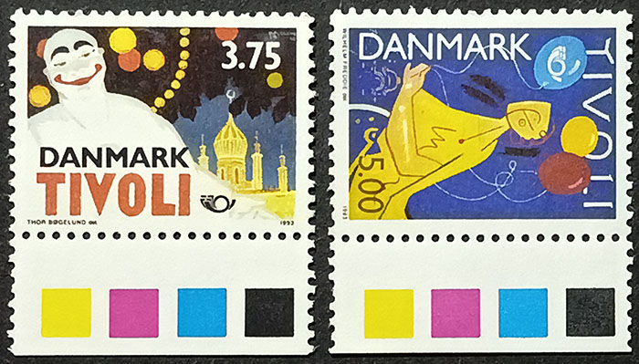 Данія 1993, 150 років Тіволі, Мі 1054-1055