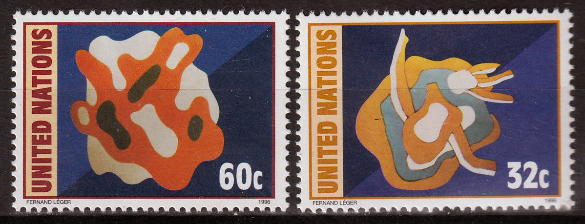 ООН Нью-Йорк 1996, Фернан Леже, Фрески, Мі 705-706