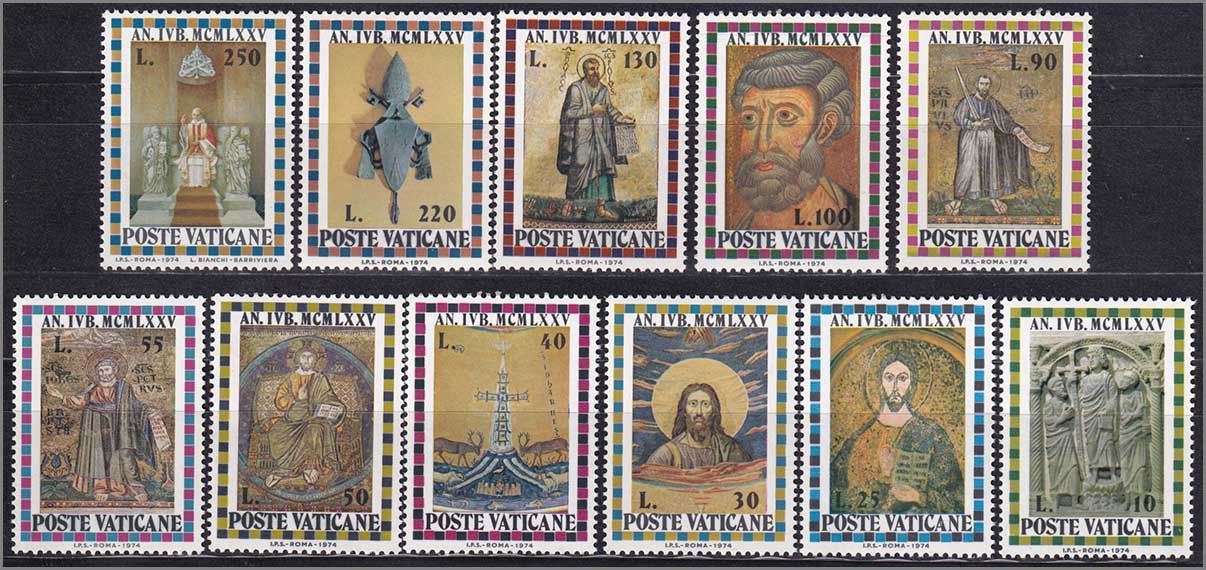 Ватика 1974, Релігія, Фрески, Мі 646-656
