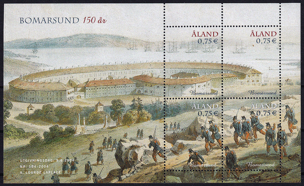 Аланди 2004, Фортеця БОМАРСУНД, Мі 236-239, Блок з буклета