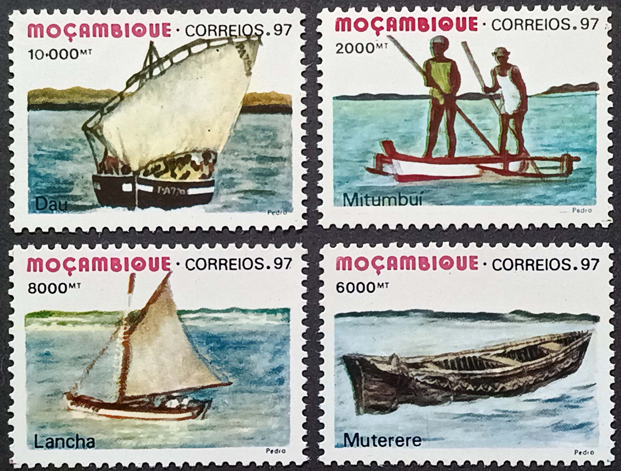 Мозамбік 1997, Човни Мозамбіку, Mi 1373-1376