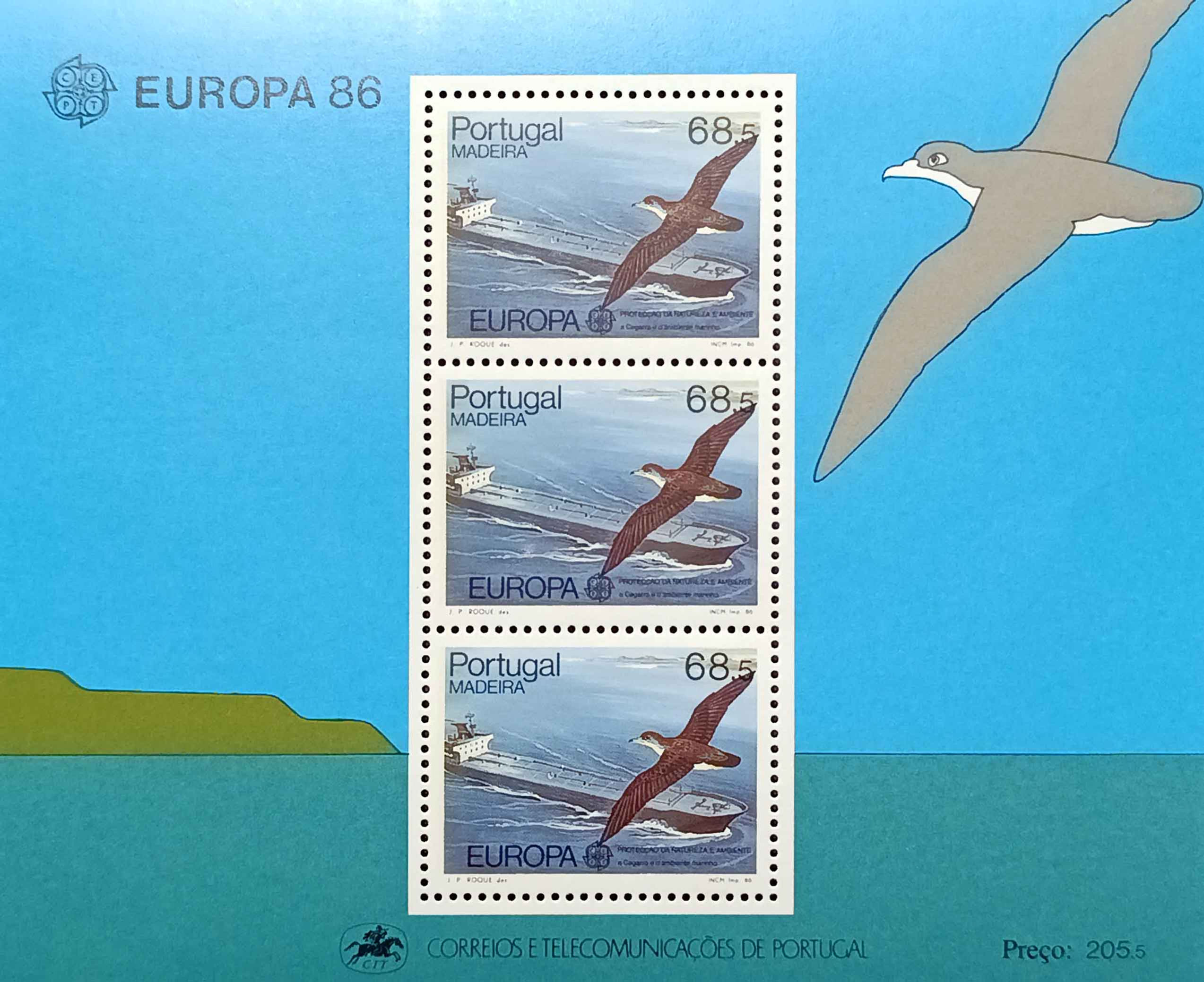Мадейра 1986,  Птахи, Європа, Mi Б-7, MNH