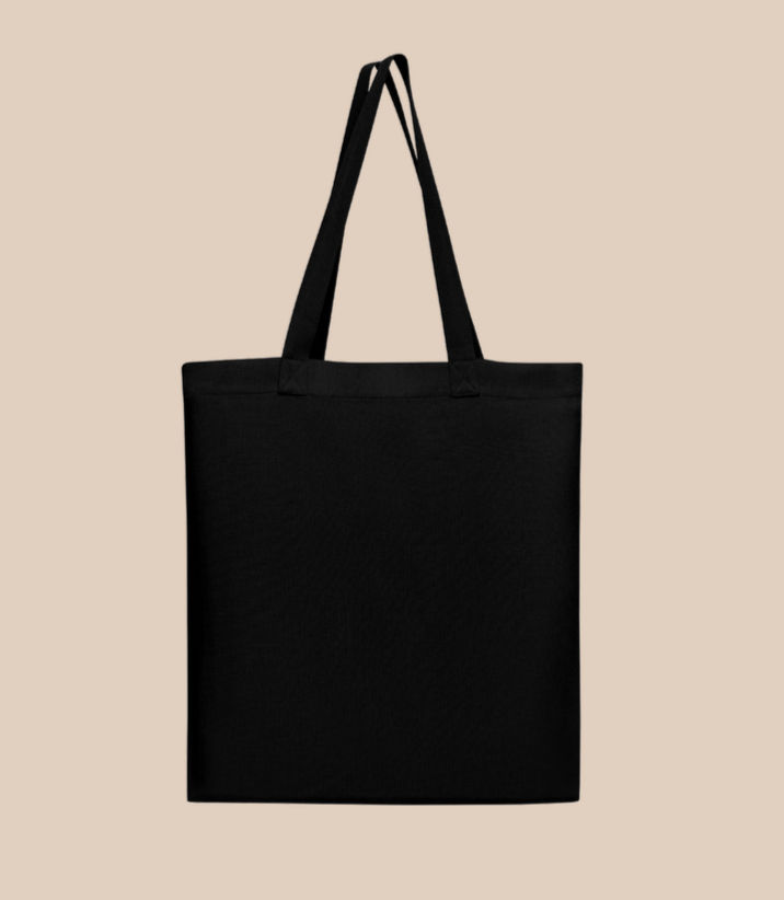 Thumbnail: sac tote bag noir vue de dos  avec un paon issu d'une peinture ç l'huile signée VB-ARTS virginie bergar