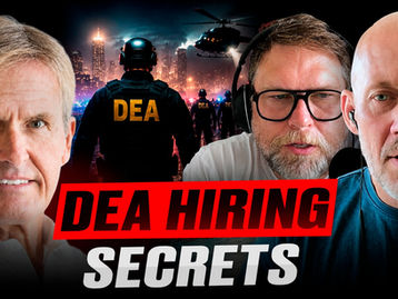 Jack McFarland records the DEA Hiring Secrets with Joel and Chad on The Chad & Cheese - HR's Most Dangerous Podcast.