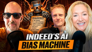 Chad, Lieven, and JT recording the Indeed's AI Bias Machine episode of The Chad & Cheese - HR's Most Dangerous Podcast