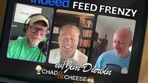 Joel, Jim, and Chad recording the Indeed Feed Frenzy episode. 