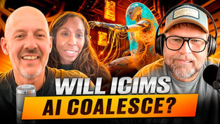 Chad, Emi, and Joel recording the Will ICIMS AI Coalesce? episode.   