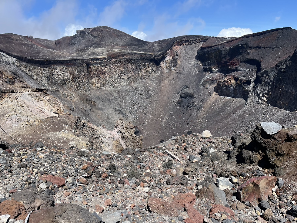 富士山山頂:火山口