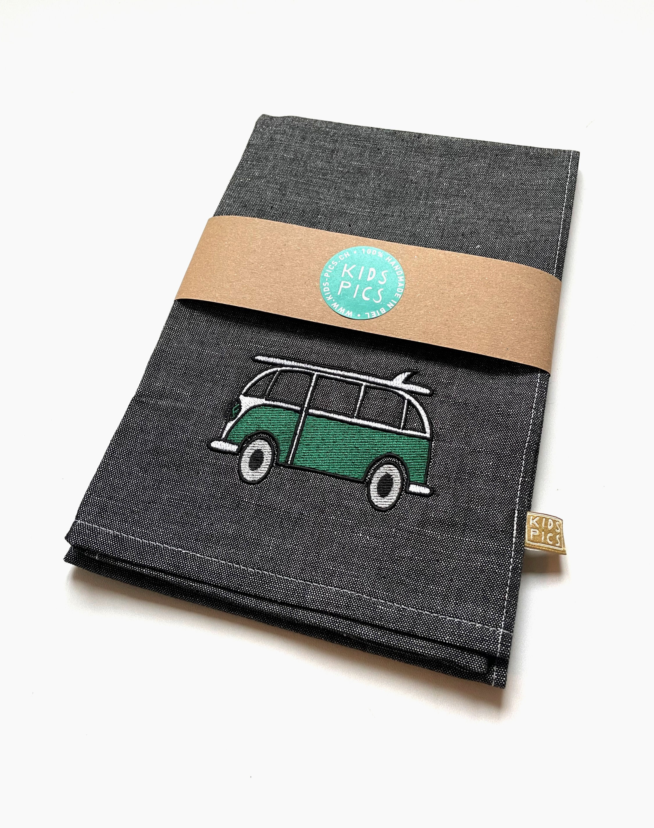KITCHENTOWEL VW BLACK/DARKGREEN