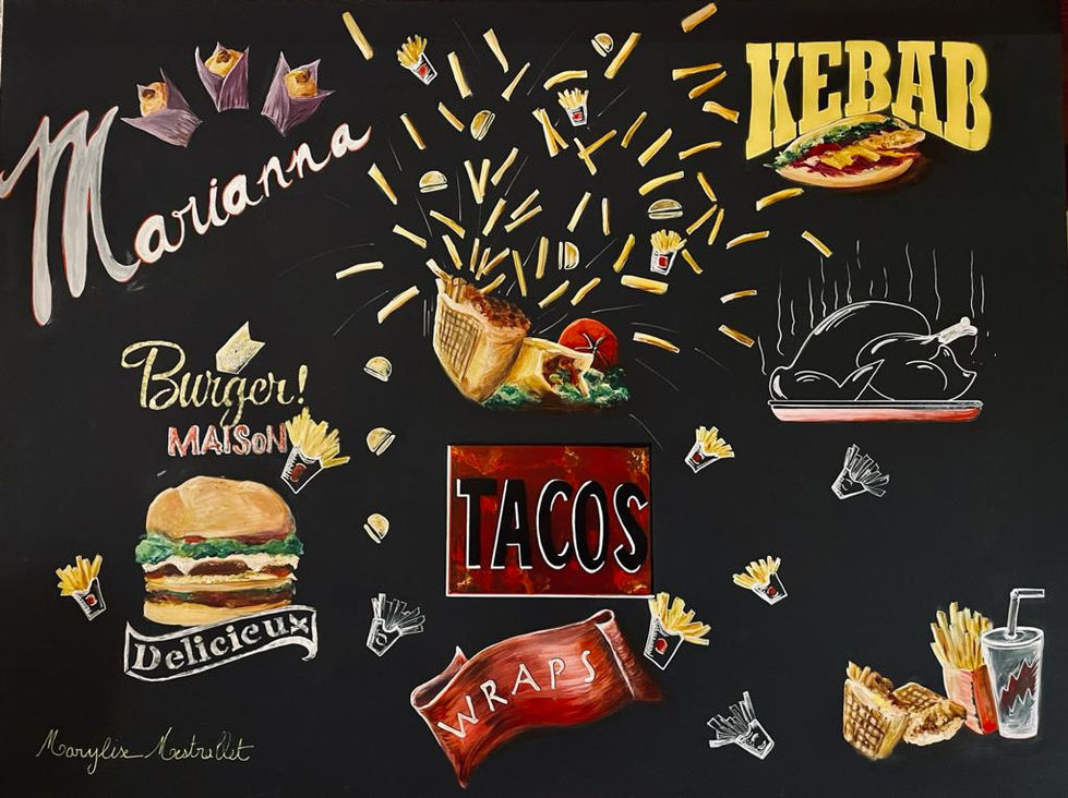 Décor carte restaurant