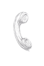 Vintage telephone handset in white paint.png
