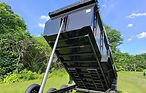 Mega dump trailer hauling