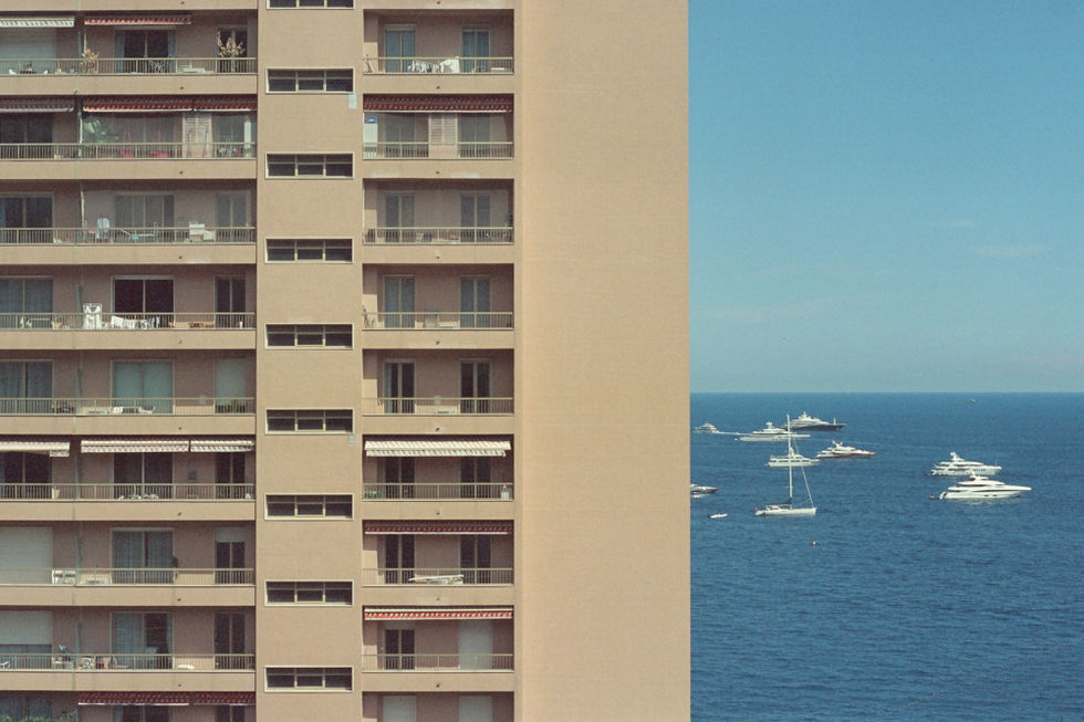Monaco facade and boats