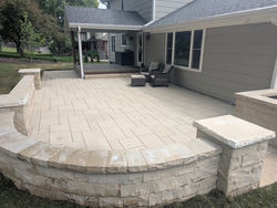 Paver Patio and Seat Wall
