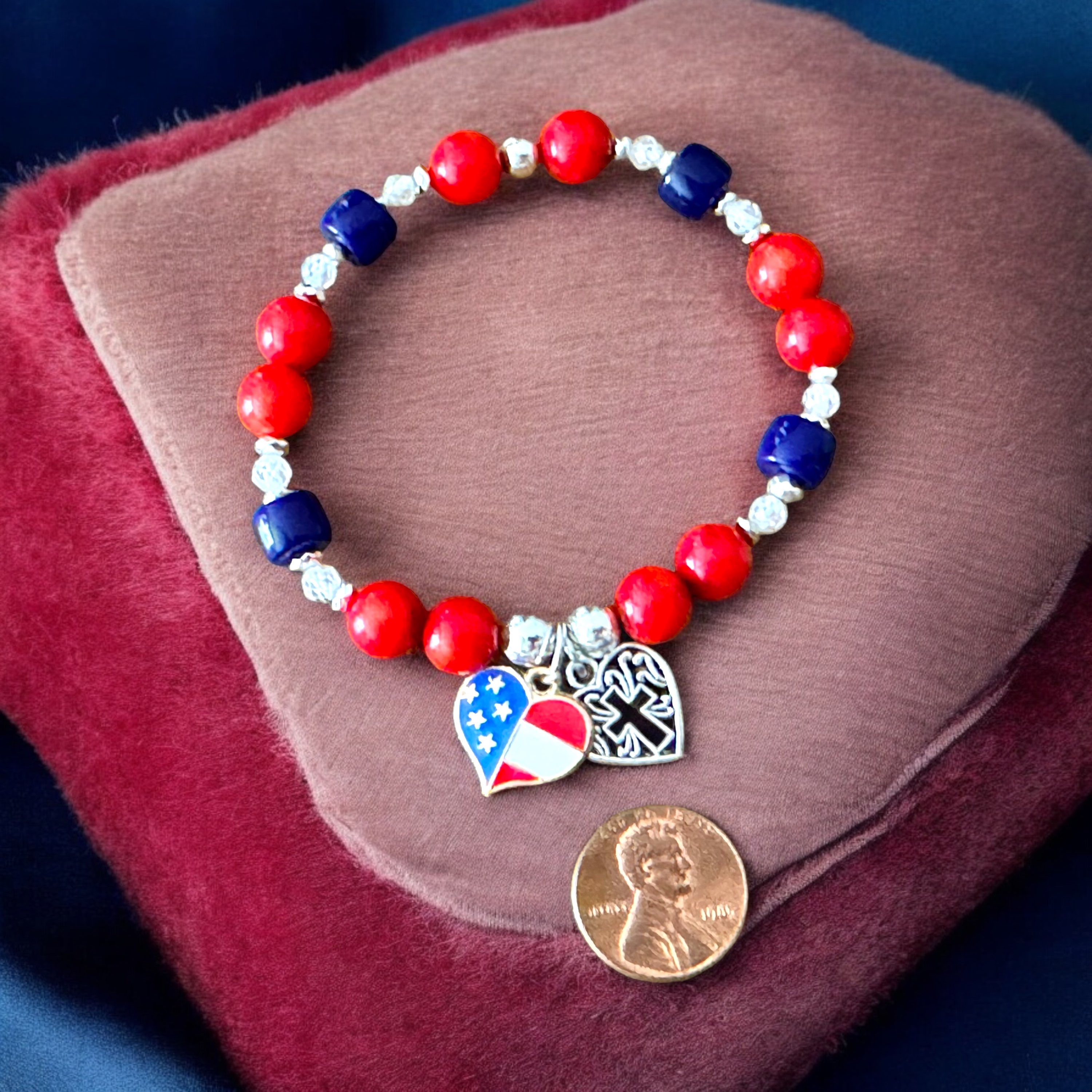 God Bless the USA stretch bracelet 