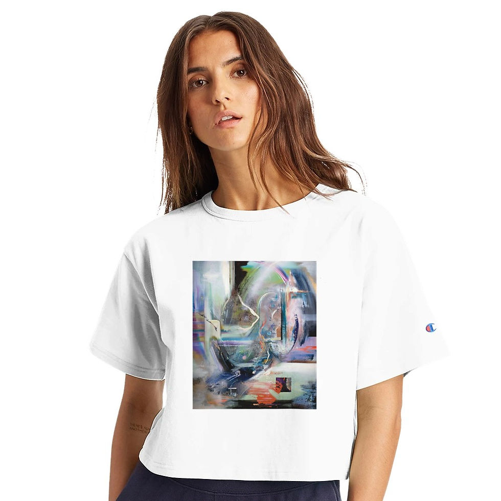 Thumbnail: Women's Cropped Heritage Crewneck T-Shirt | Champion T453W