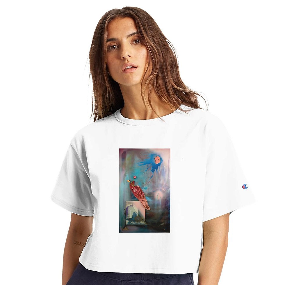 Thumbnail: Women's Cropped Heritage Crewneck T-Shirt | Champion T453W