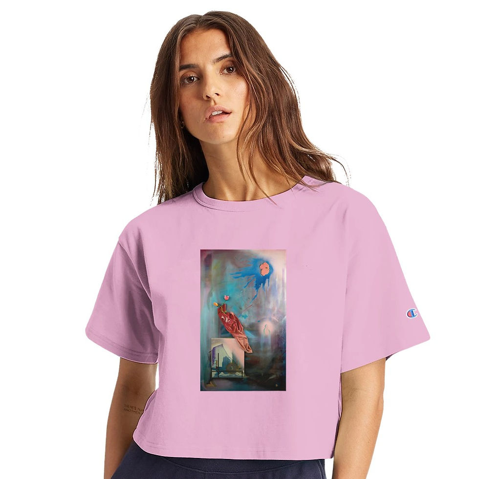 Thumbnail: Women's Cropped Heritage Crewneck T-Shirt | Champion T453W