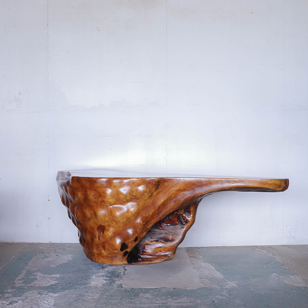 縮圖：大茶桌丨當代選物丨百年樹瘤元寶樣式（檜木）丨實木家具茶桌