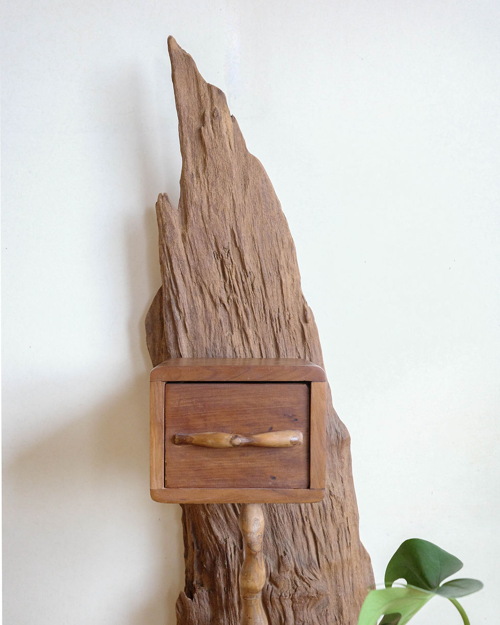 立櫃丨舊木重生丨一級木背立單抽小櫃(紅牛樟/ 檜木/ 葫蘆竹)丨實木家具玄關櫃丨奇木家具丨一級木