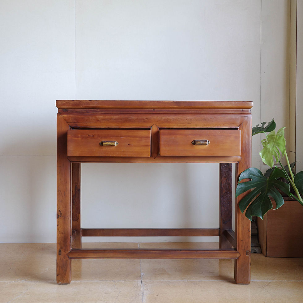 縮圖：朱線二抽玄關桌｜戰後初期｜檜木｜實木家具玄關桌