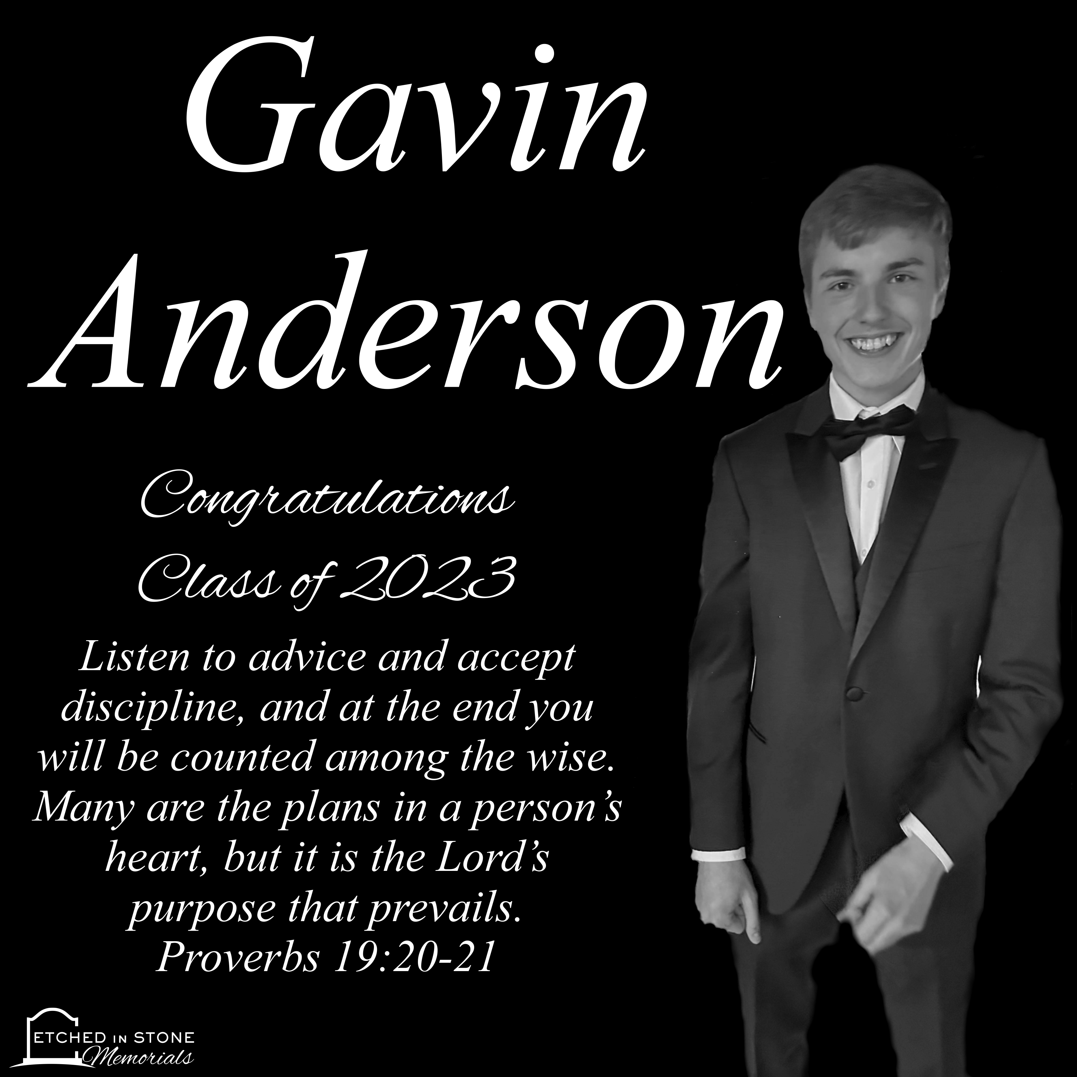 12x12 Traditional Graduation Stone