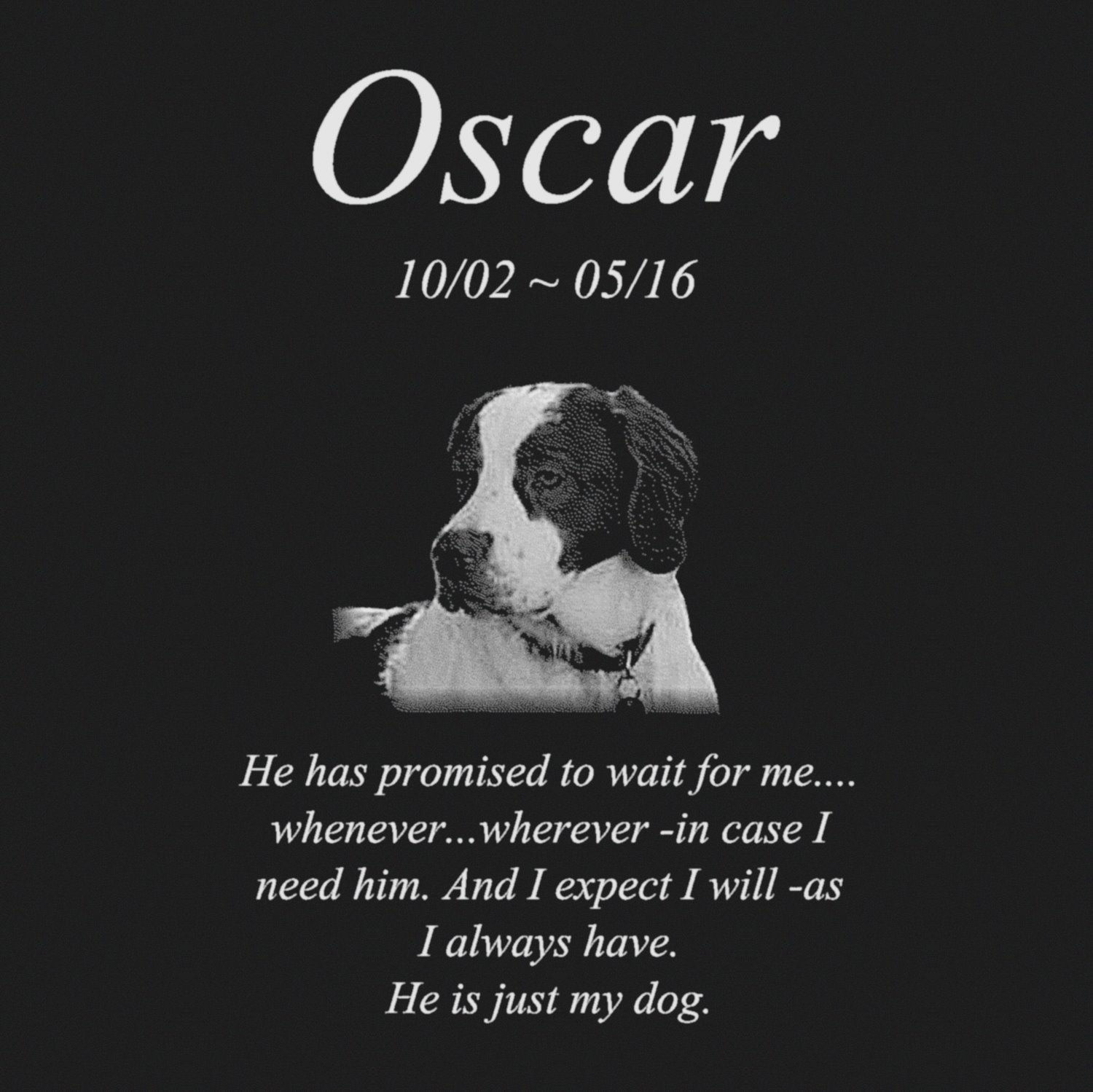 12x12 My Dog -Pet Memorial Stone
