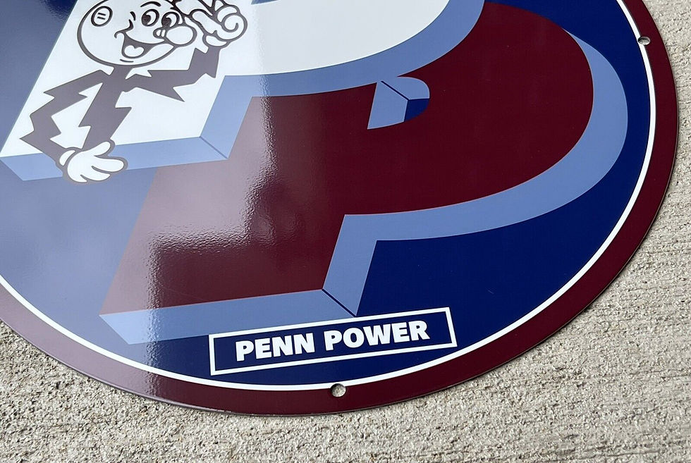 Thumbnail: Reddy Kilowatt Penn Power Vintage Style Sign