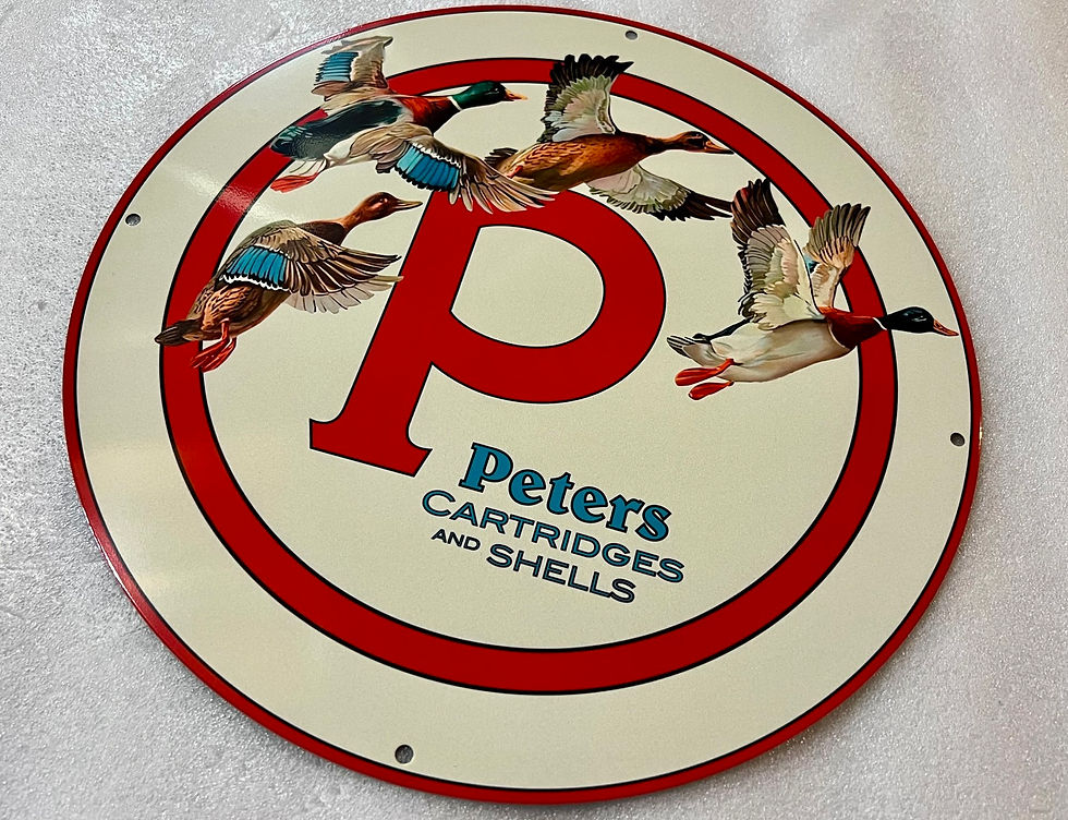 Thumbnail: Peter`s Cartridges And Shells Vintage Style Sign
