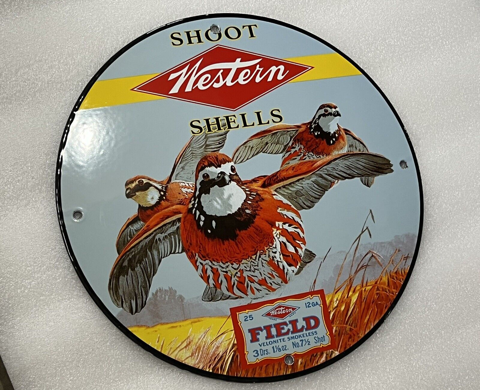 Western Shotgun Shells Vintage Style Sign